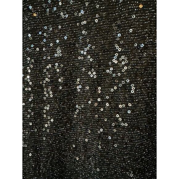 Express Women’s Mini Dress Sequins Tunic Micro Black Embellished Small Petite - Picture 7 of 7